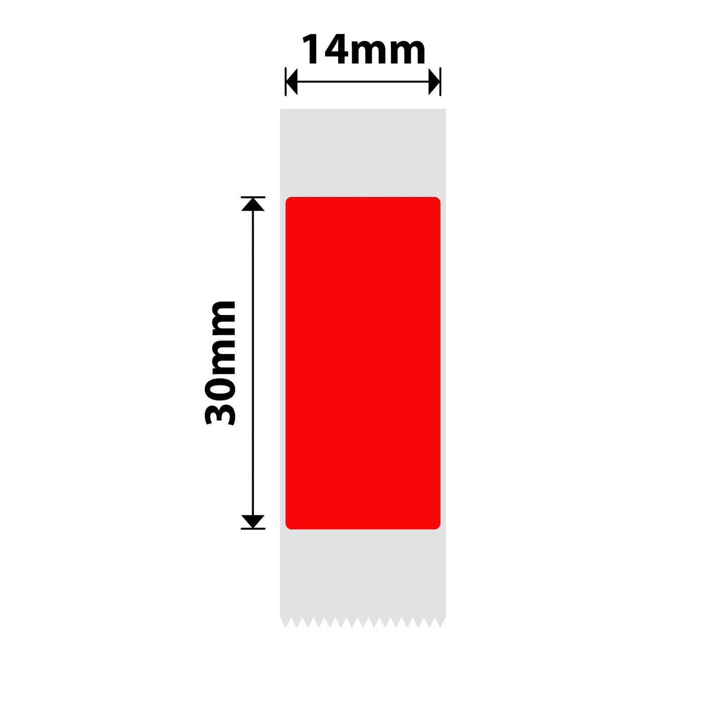 NIIMBOT - D11 / D101 / D110 - 14*30MM - 210 LABELS PER ROLL - SOLID RUBY RED DESIGN