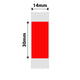 NB150 - NIIMBOT - D11 / D101 / D110 - 14*30MM - 210 ETIKETTE PER ROL - SOLIEDE ROBYNROOI ONTWERP