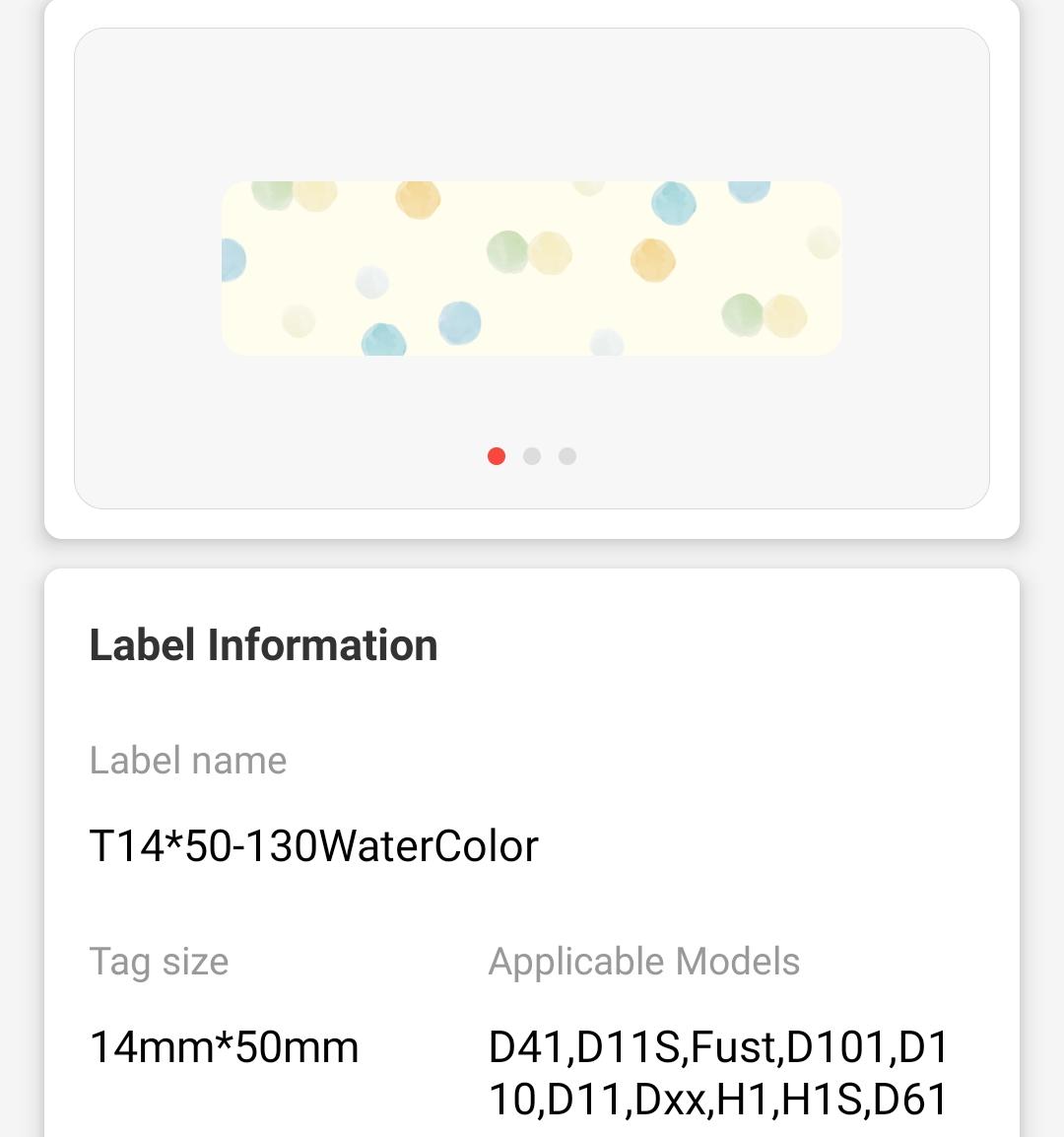 I-NB175 - NIIMBOT - D11 / D101 / D110 - 14*50MM - 130 AMALEBO NGOKUQHUBEKA NGAMUNYE - I-MEMORY DESIGN