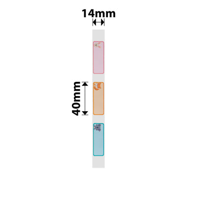 NB180 - NIIMBOT - D11 / D101 / D110 / H1S - 14X40MM - 160 CUTE ANIMALS LABELS