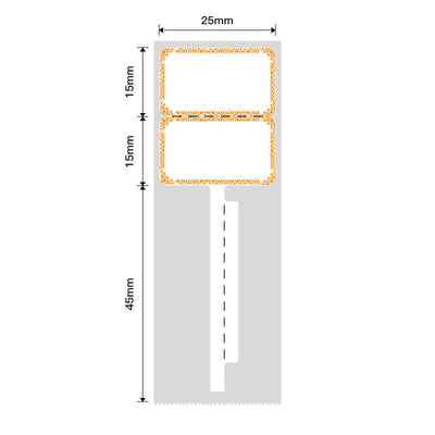 NB207 - NIIMBOT - B1 / B21 / B3S / B4 - 25X75MM - 100 ORANGE INK CABLE LABELS