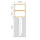 NB207 - NIIMBOT - B1 / B21 / B3S - R02T - 25*75MM (25*30+45) - 100 ETIKETTE PER ROL - ORANJE INK-ONTWERP 