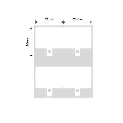 NB211 - NIIMBOT - B1 / B21 / B3S - 50*26MM - 250 LABELS PER ROLL - WHITE WITH HOLE