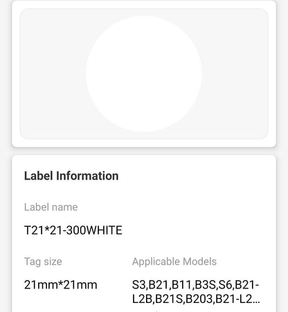 NB218 - NIIMBOT - B1 / B21 / B3S - 21*21MM - 300 AMALEBO NGOKUQONGA NGAWO - UMULUNGU - OMHLOPHE