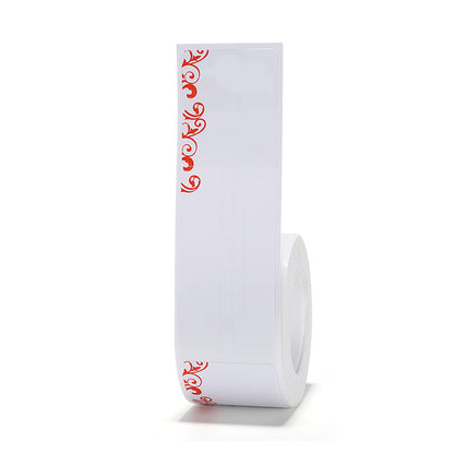 NB228 - NIIMBOT - B1 / B21 / B3S - R02T - 25*75MM (25x30+45) - 100 LABELS PER ROLL - RED PATTERN DESIGN