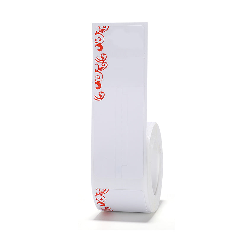 NB228 - NIIMBOT - B1 / B21 / B3S - R02T - 25*75MM (25x30+45) - 100 LABELS PER ROLL - RED PATTERN DESIGN