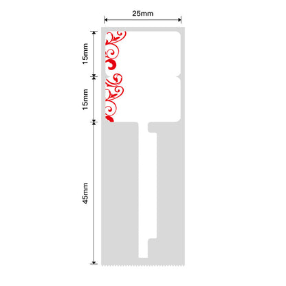 NB228 - NIIMBOT - B1 / B21 / B3S - R02T - 25*75MM (25x30+45) - 100 LABELS PER ROLL - RED PATTERN DESIGN