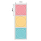 NB233 - NIIMBOT - B1 / B21 / B3S - T34*34MM - 200 GOLWENDE RONDE TERMIESE ETIKETTE - PIENK, GEEL EN BLOU 