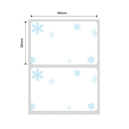 NB238 - NIIMBOT - B1 / B21 / B3S - 45*30MM - 230 LABELS PER ROLL - SNOW BLUE DESIGN