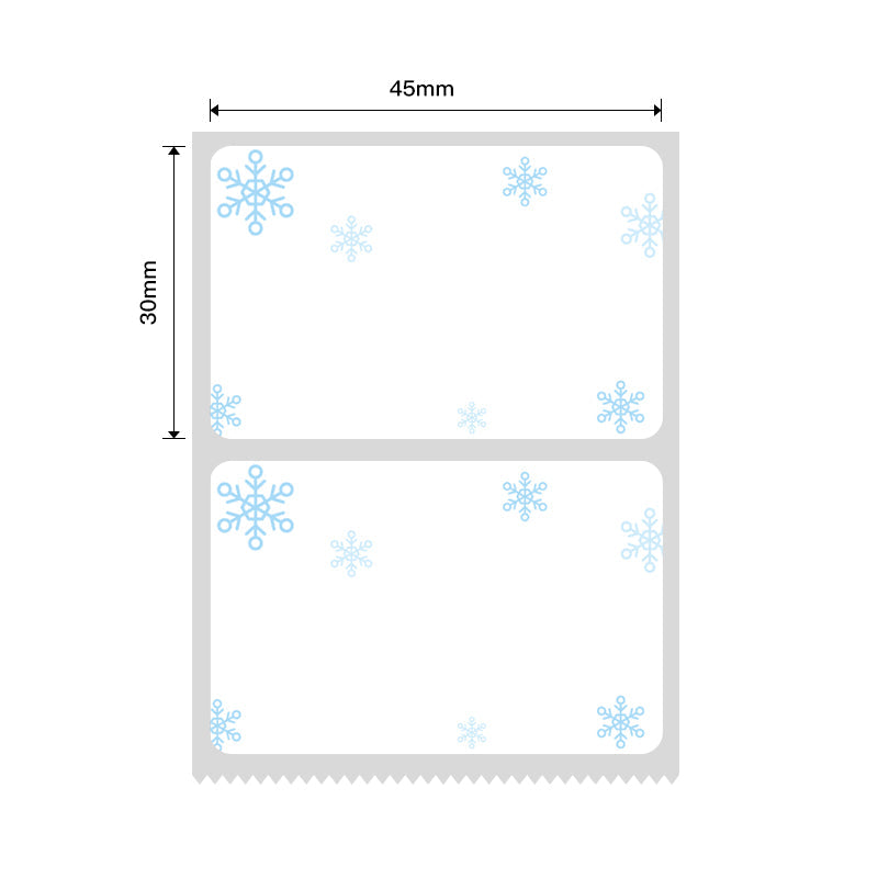 I-NB238 - NIIMBOT - B1 / B21 / B3S - 45*30MM - 230 AMALEBO NGOKUQHUBEKA NGAMUNYE - I-SNOW BLUE DESIGN 