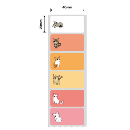 NB240 - NIIMBOT - B1 / B21 / B3S - 40*20MM - 320 RED/ORANGE THERMAL LABELS - CAT DESIGN