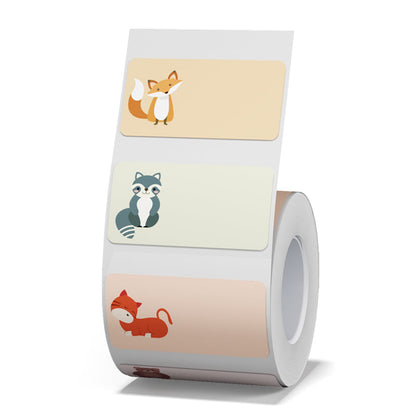 NB242 - NIIMBOT - B1 / B21 / B3S - 40*20MM - 320 THERMAL LABELS -  NAMETAG ANIMAL DESIGN