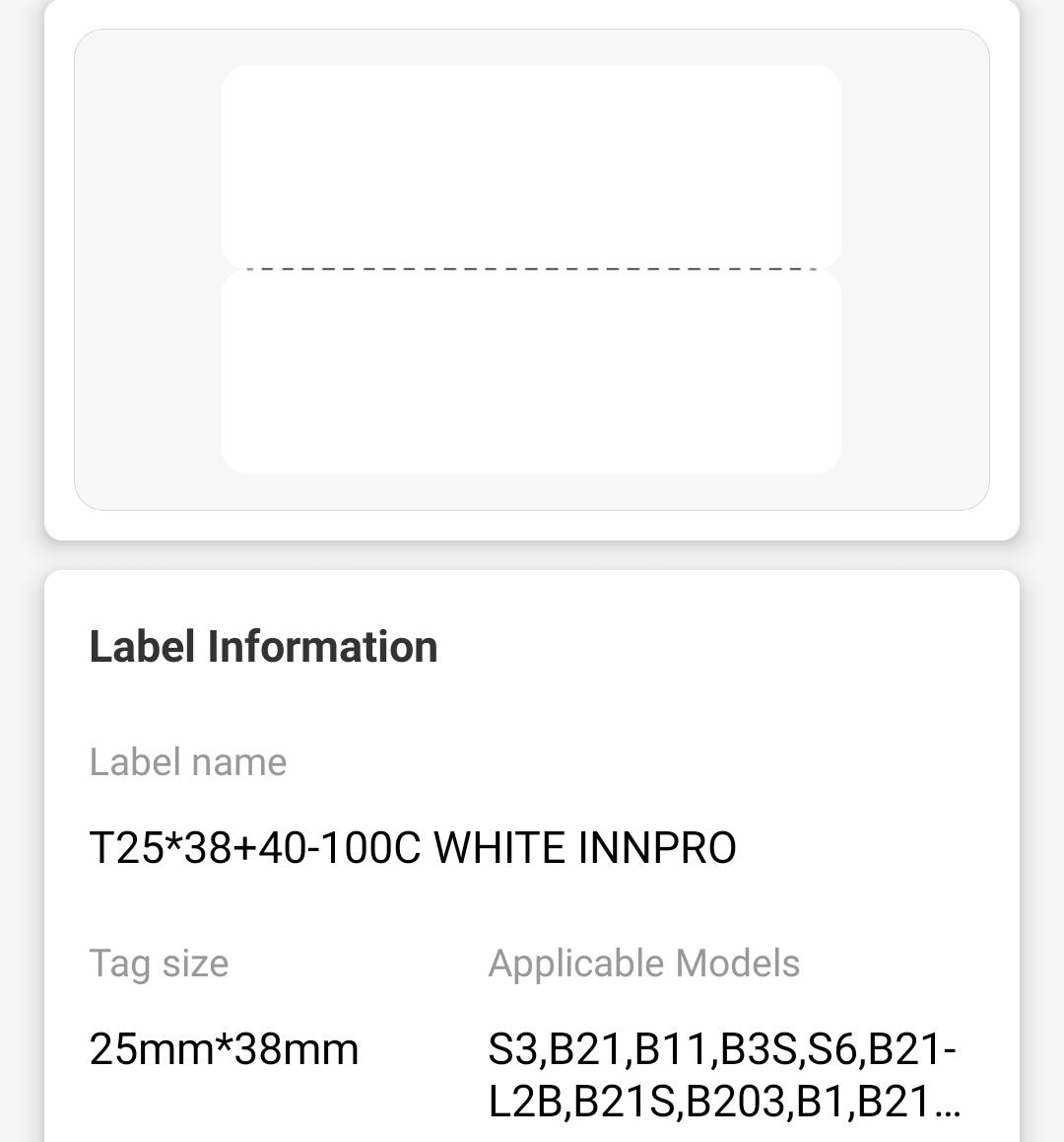 NB246 - NIIMBOT - B1 / B21 / B3S - 25*78MM - 100 IMIBHALO NGEROLI NGAMUNYE - IKHABULA / UBUCHWEPHESHE - OMHLOPHE