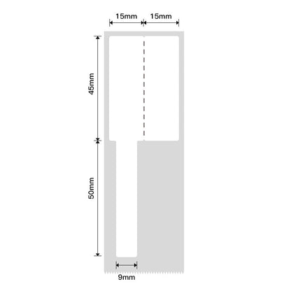 NB251 - NIIMBOT - B1 / B21 / B3S - R03F - 30*95MM (30X45+50X9) - 80 LABELS PER ROLL - CABLE - WHITE