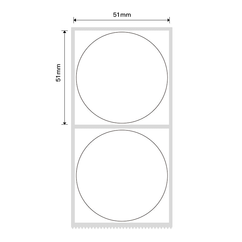 NB255 - NIIMBOT - B1 / B21 / B3S - T50*50MM - 150 LABELS PER ROLL - ROUND - WHITE