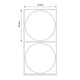 NB255 - NIIMBOT - B1 / B21 / B3S - T50*50MM - 150 ETIKETTE PER ROL - ROND - WIT
