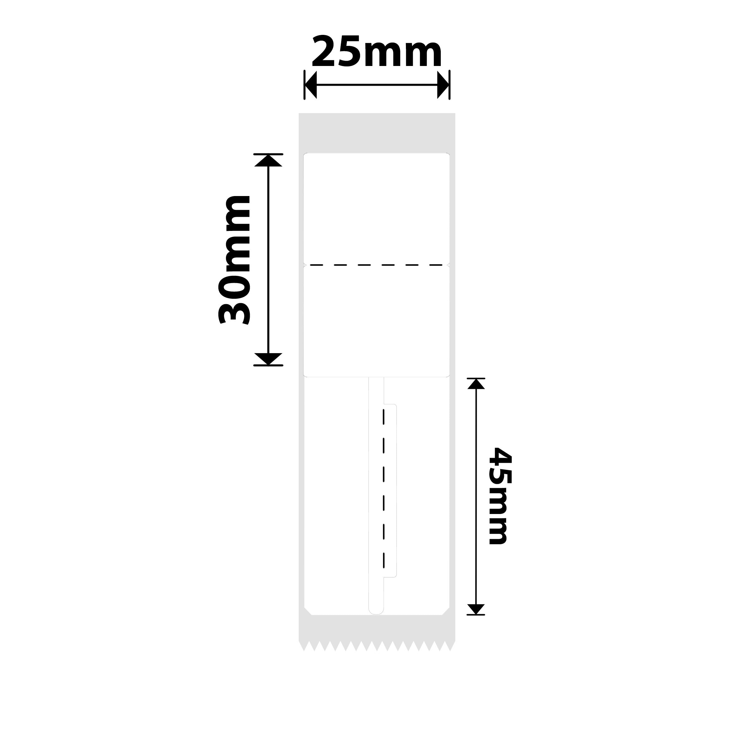 NB286 - NIIMBOT - B1 / B21 / B3S - T25*30+45 - 100 LABELS PER ROLL - JEWELLERY - WHITE