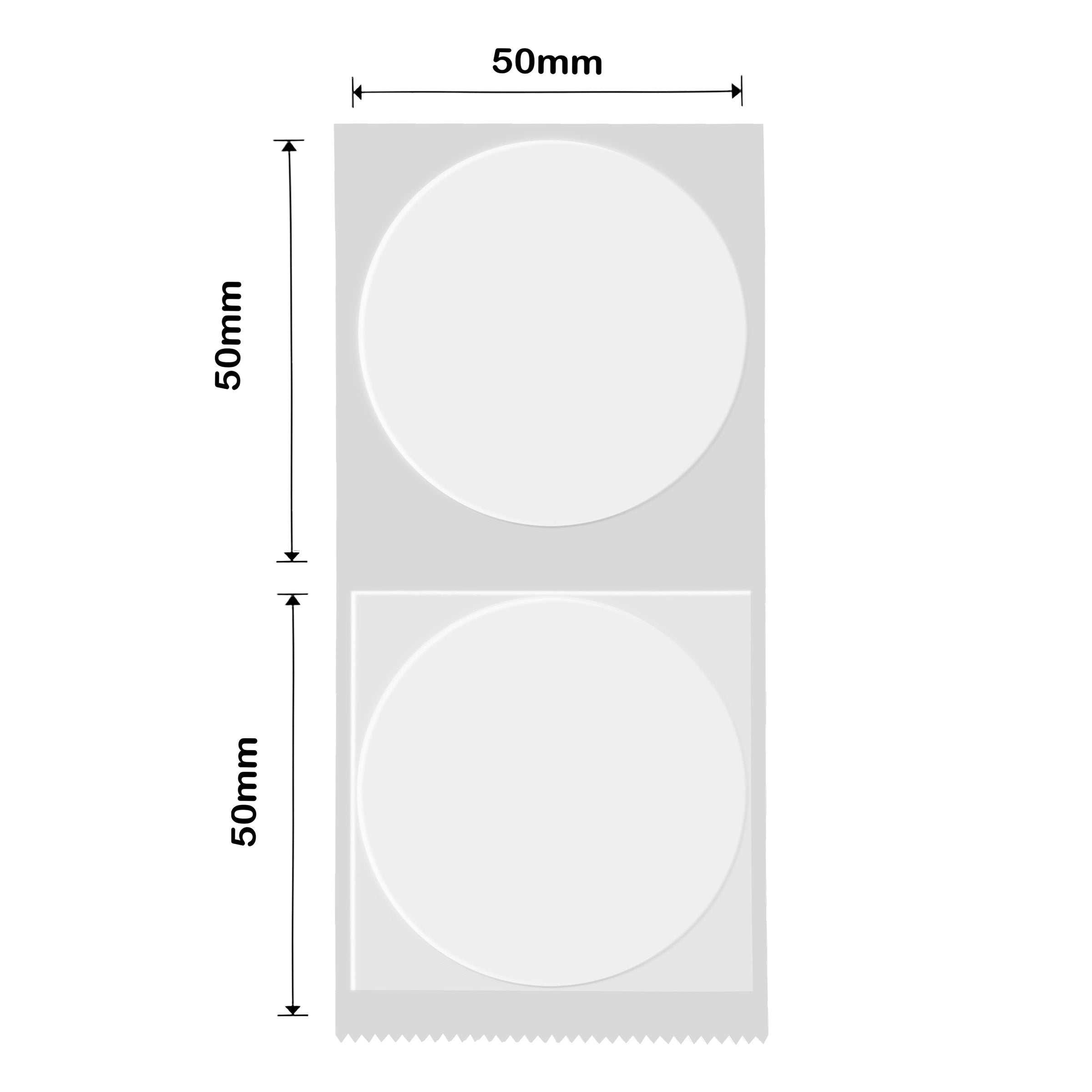NB290 - NIIMBOT - B1 / B21 / B3S - TT50*50MM - 150 LABELS PER ROLL - ROUND - TRANSPARENT