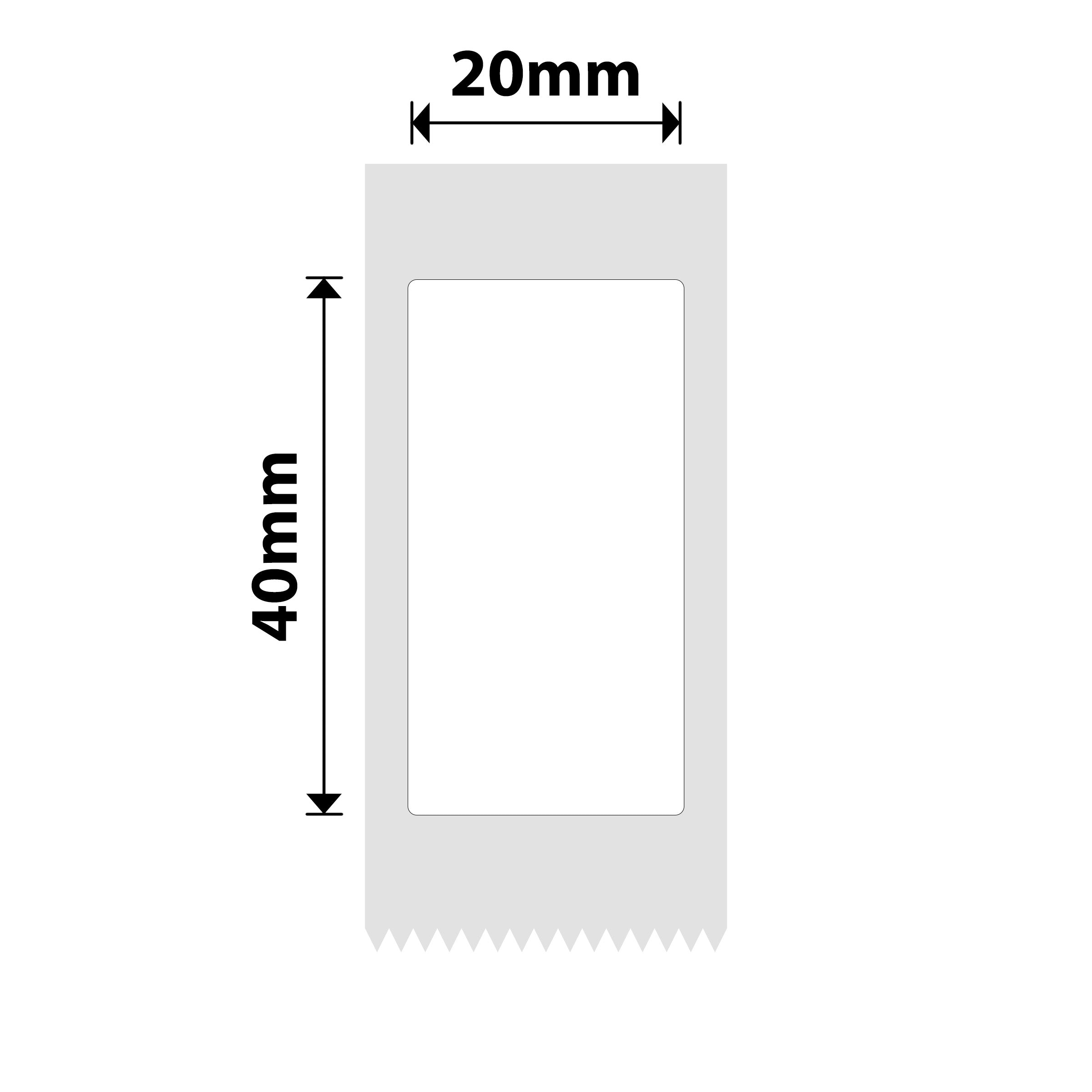 NB314 - NIIMBOT - D101 ONLY - R20*40 - 160 LABELS PER ROLL - WHITE