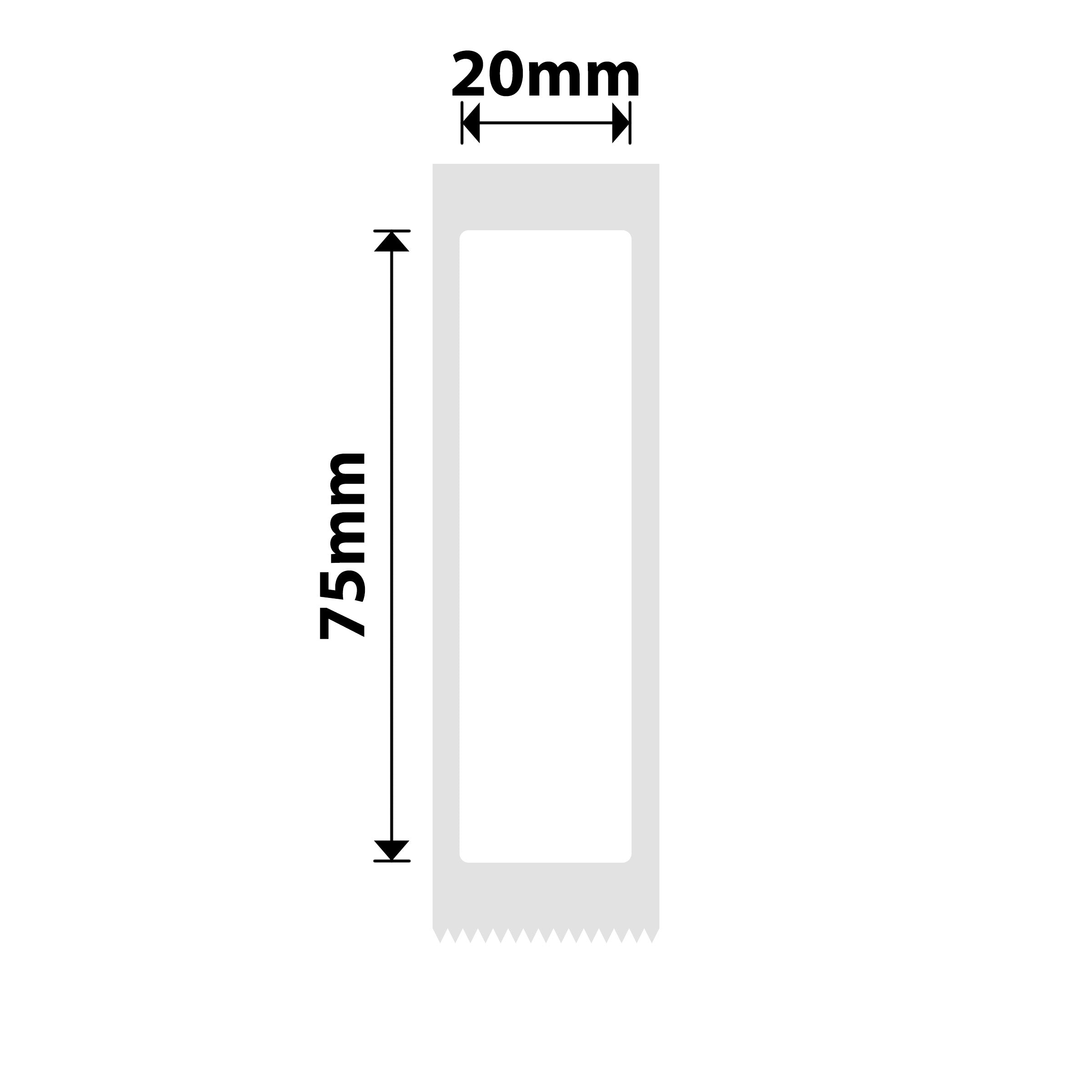 NB322 - NIIMBOT - SLEGS D101 - R20*75 - 90 ETIKETTE PER ROL - WIT