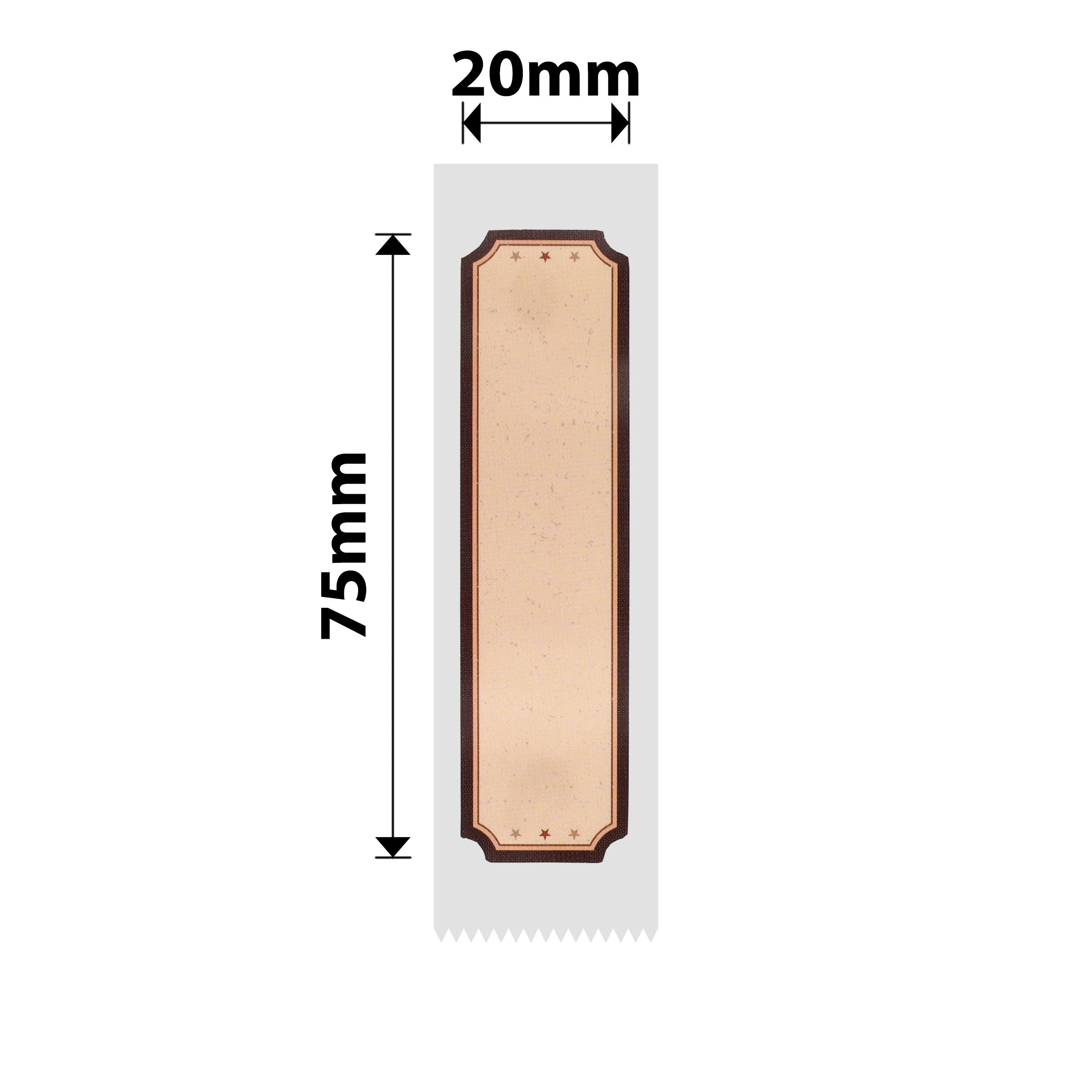 NB323 - NIIMBOT - D101 ONLY - R20*75 - 90 LABELS PER ROLL - BROWN WOOD DESIGN