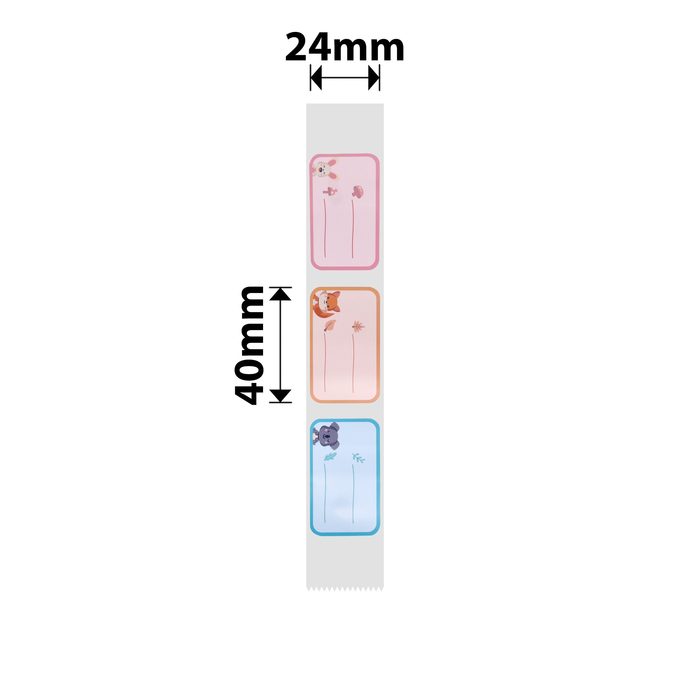 NB329 - NIIMBOT - SLEGS D101 - R24*40 - 160 ETIKETTE PER ROL - DIERELIGA-ONTWERP