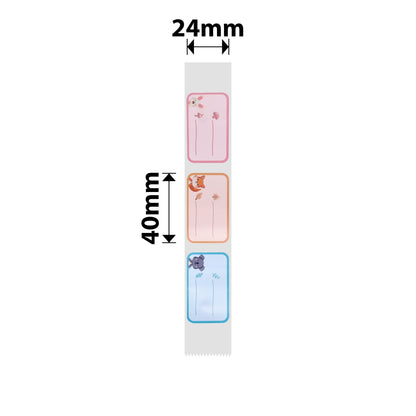 NB329 - NIIMBOT - SLEGS D101 - R24*40 - 160 ETIKETTE PER ROL - DIERELIGA-ONTWERP