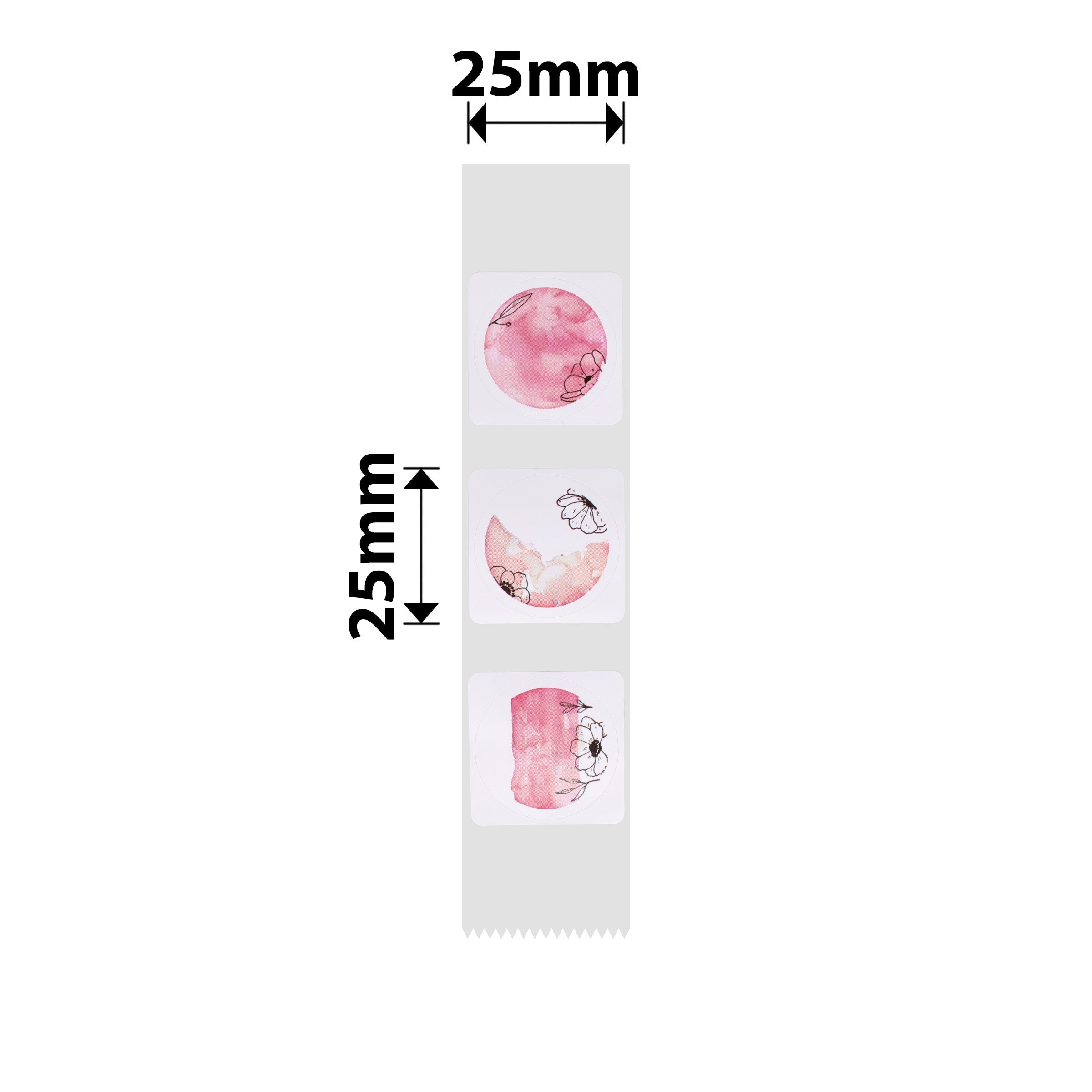 NB335 - NIIMBOT - SLEGS D101 - R25*25 - 225 ETIKETTE PER ROL - ROND - PIENK
