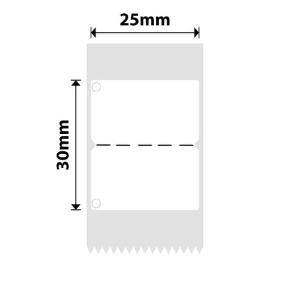 NB340 - NIIMBOT - D101 ONLY - R25*30 - 210 LABELS PER ROLL - WITH HOLE DESIGN