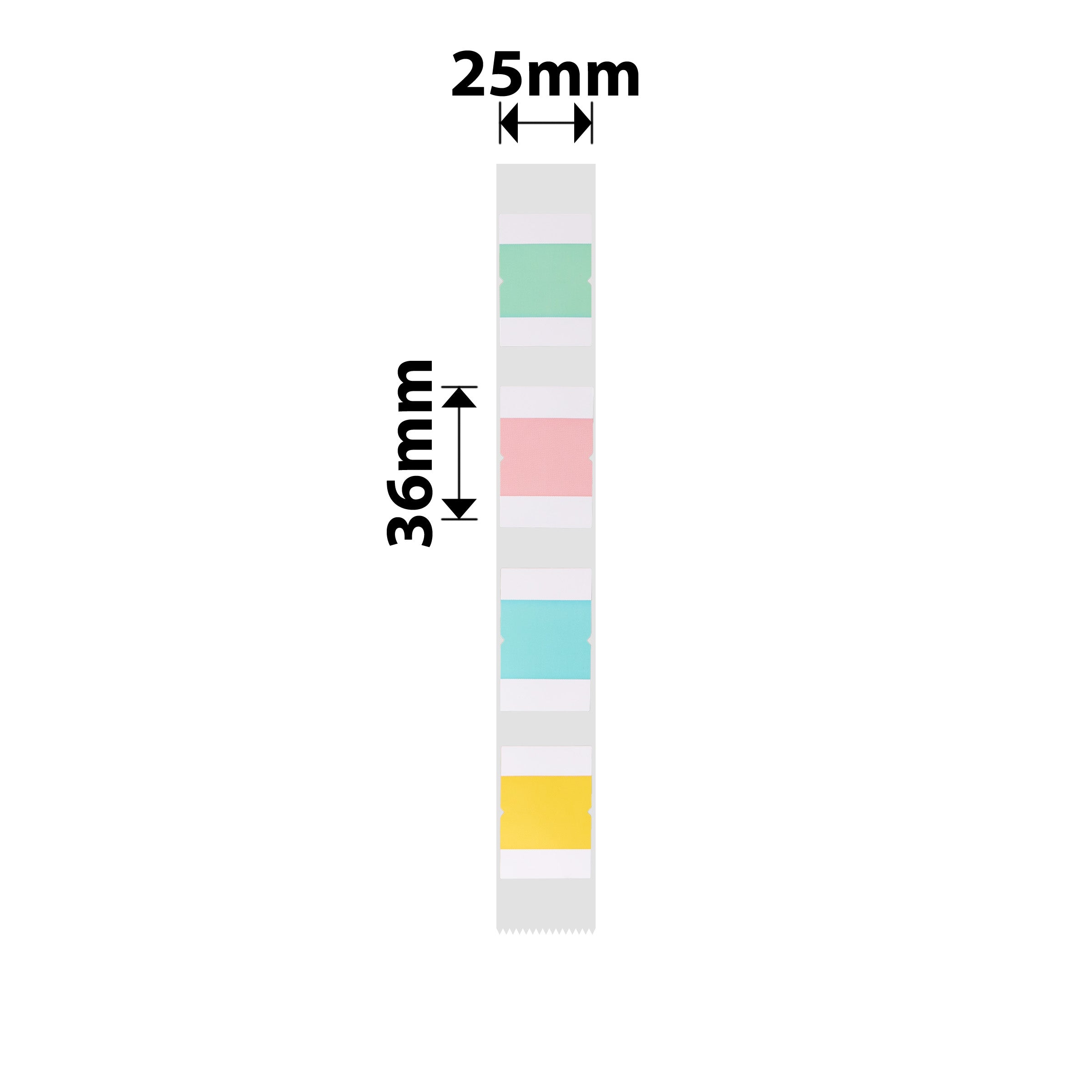 NB351 - NIIMBOT - SLEGS D101 - T36*25 - 260 ETIKETTE PER ROL - VIERKANTIGE INDEKSONTWERP