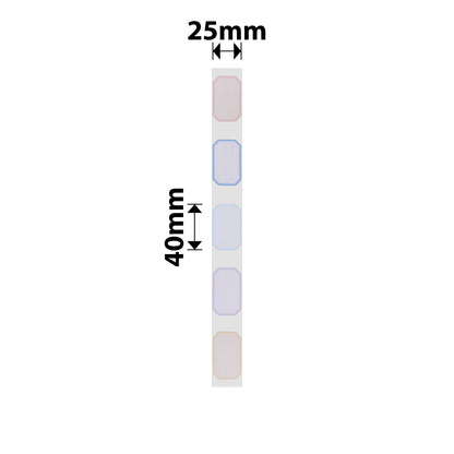 NB356 - NIIMBOT - D101 ONLY - R25*40- 160 LABELS PER ROLL- COLOUR BORDER DESIGN