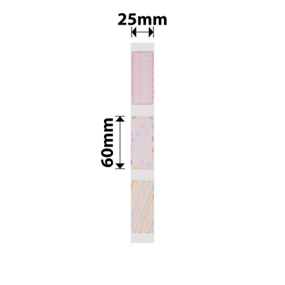 NB376 - NIIMBOT - D101 ONLY - R25*60 - 110 LABELS PER ROLL - FLASH DAY DESIGN