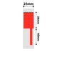 NB379 - NIIMBOT - SLEGS D101 - R25*78 - 90 ETIKETTE PER ROL - ROOI ONTWERP