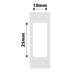 NB383 - NIIMBOT - SLEGS B18 - EW10*25mm - 220 ETIKETTE PER ROL - WIT ONTWERP