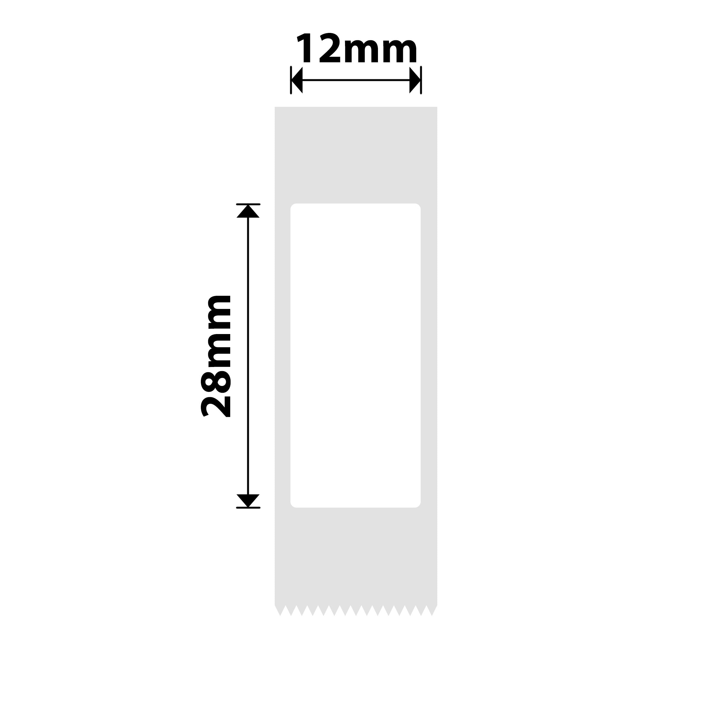 NB384 - NIIMBOT - B18 - EL12*28mm - 200 ETIKETTE PER ROL - WIT ONTWERP