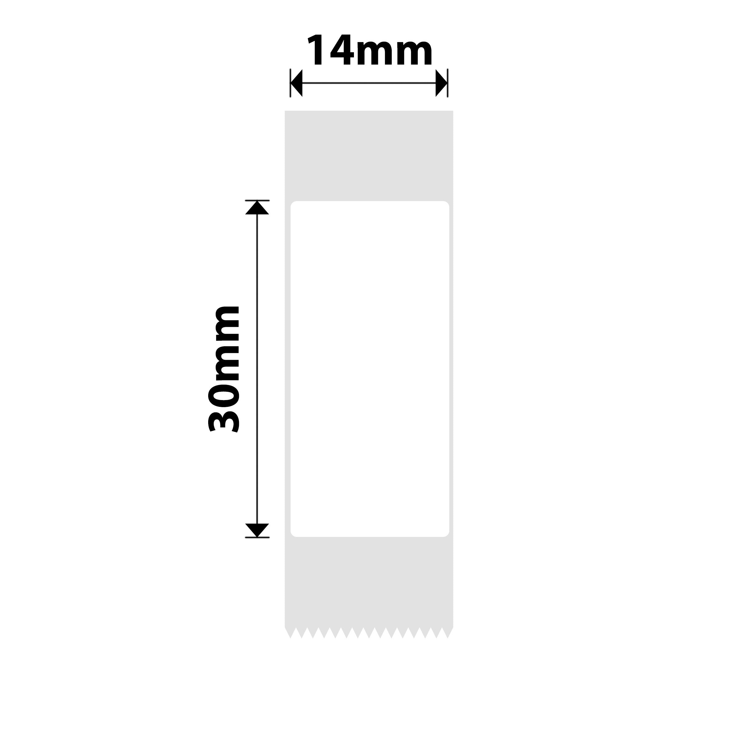 NB387 - NIIMBOT - B18 - EW14*30mm - 190 ETIKETTE PER ROL - WIT ONTWERP