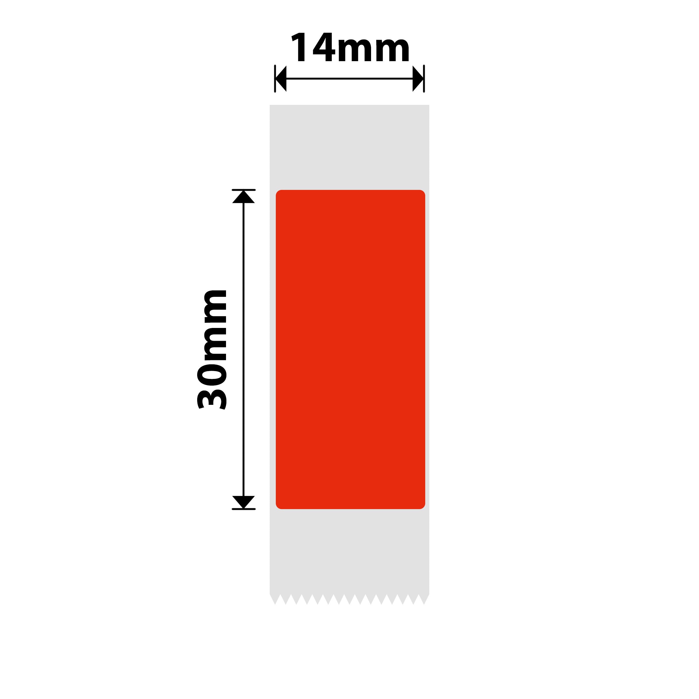 NB389 - NIIMBOT - B18 - EW14*30mm - 190 ETIKETTE PER ROL - ROOI