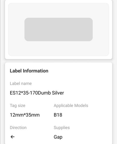 NB397 - NIIMBOT - B18 - ES 12*35mm -170 AMALABELS NGOKUQHUBEKA NGAMUNYE - UKWENZIWA KWESILIVI