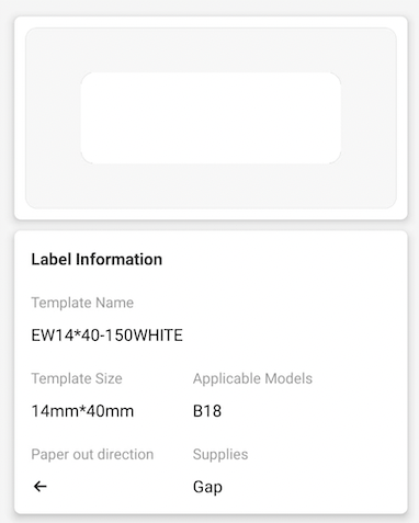 NB398 - NIIMBOT - B18 - EW14*40mm - 150 AMALEBHU NGOKUQONGA NGAMUNYE - UKWENZIWA OMHLOPHE