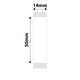 NB399 - NIIMBOT - B18 - EW14*50mm - 125 ETIKETTE PER ROL - WIT ONTWERP