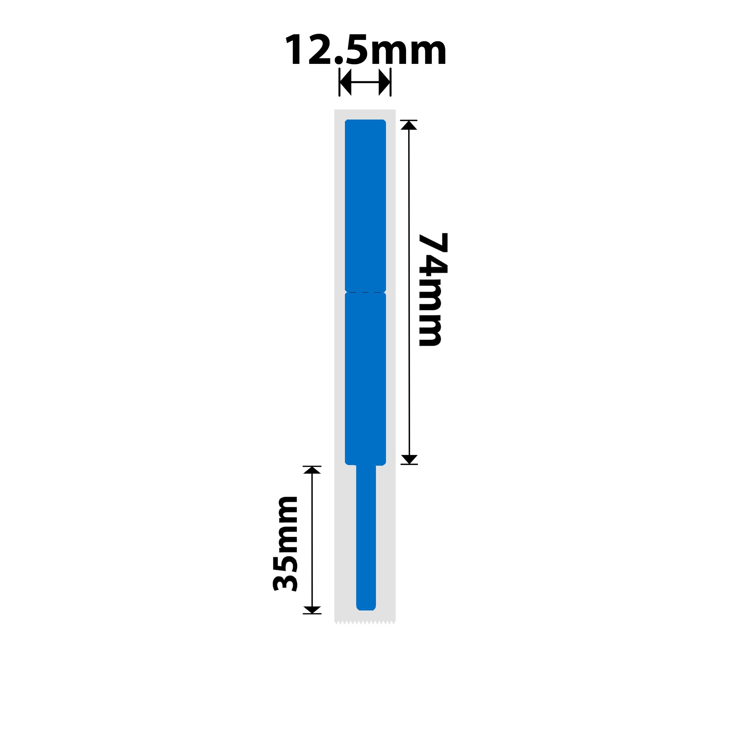 NB405 - NIIMBOT - B18 - EW12.5*109mm - 60 ETIKETTE PER ROL - BLOU KLEURONTWERP
