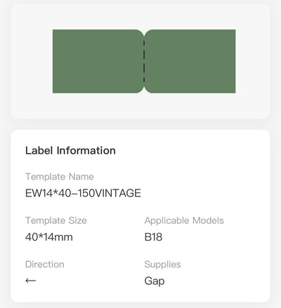 NB408 - NIIMBOT - B18 / N1 - 14X40MM - 150 INDEX VINTAGE LABELS