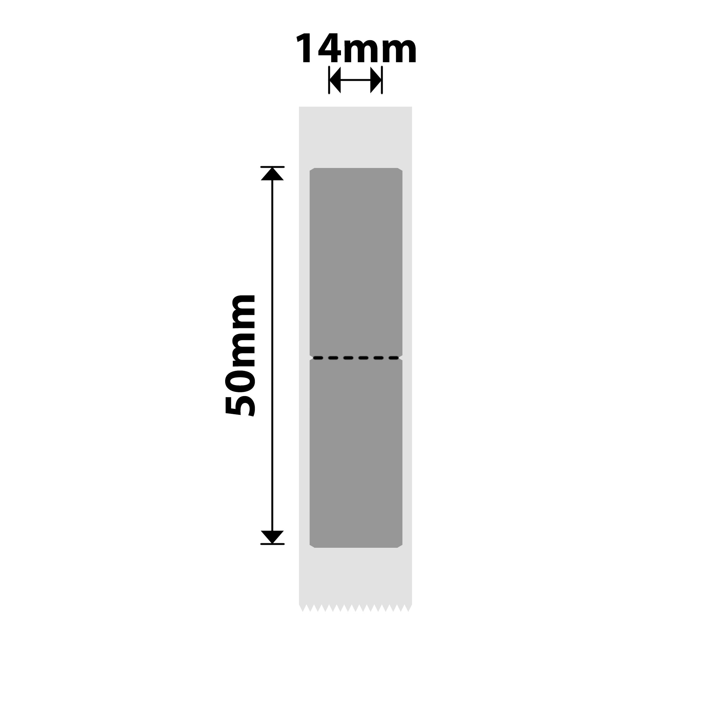 NB410 - NIIMBOT - B18 - EY14*50mm - 130 ETIKETTE PER ROL - DONKERSILWER ONTWERP