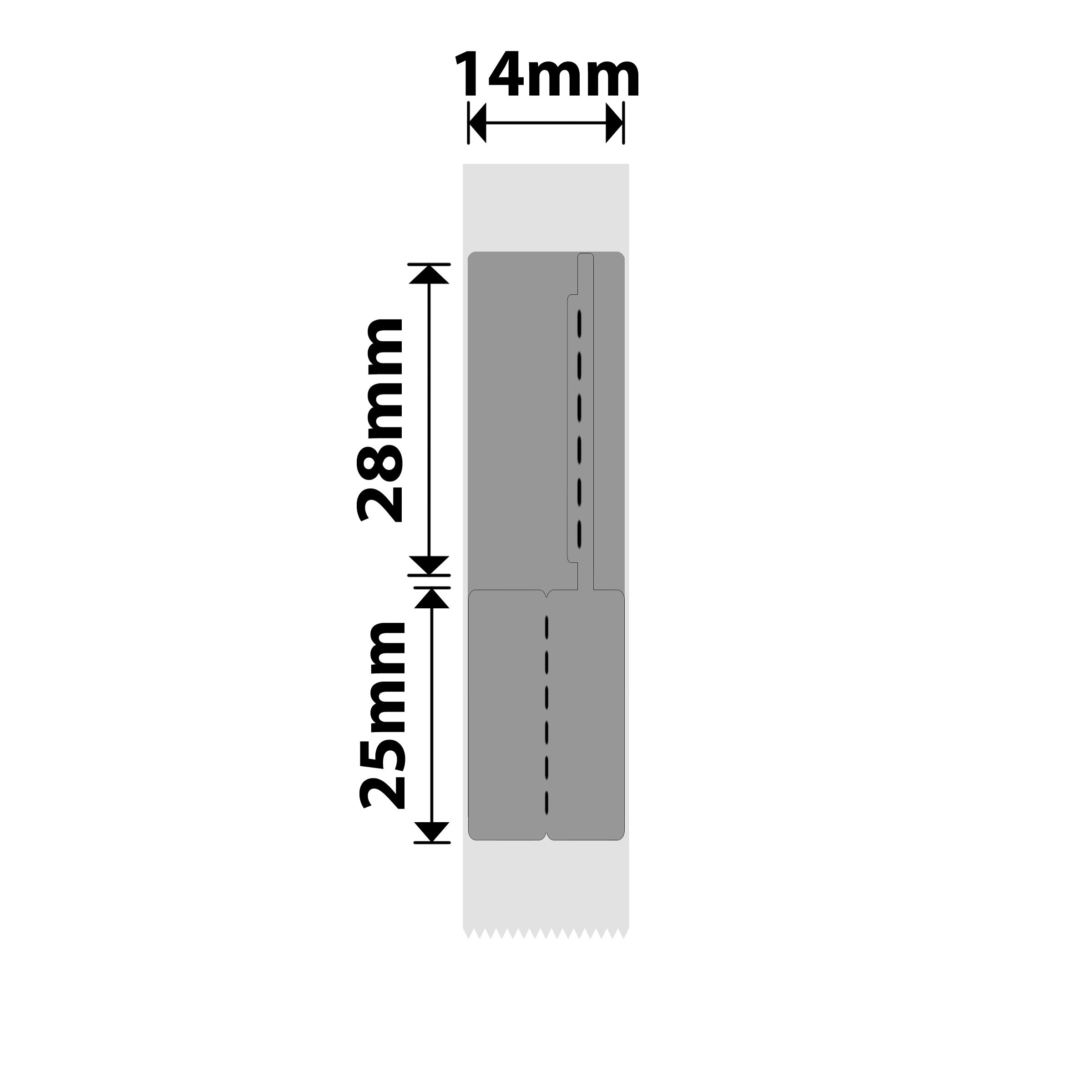 NB413 - NIIMBOT - B18 - EY14*53mm - 130 ETIKETTE PER ROL - DONKER SILWER KLEUR JUWELE-ONTWERP