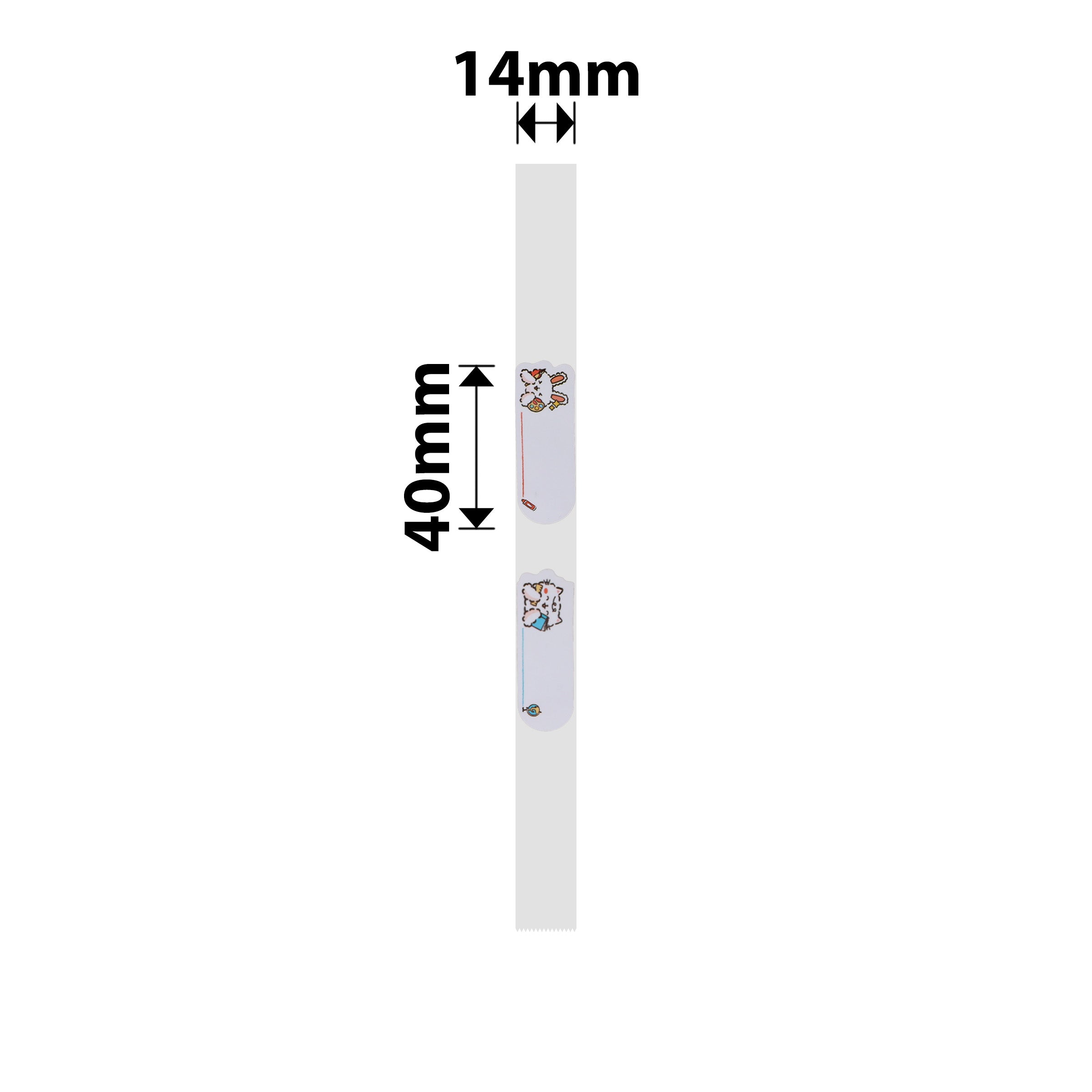 NB417 - NIIMBOT - B18 - EW14*40mm - 150 ETIKETTE PER ROL - BESTUDEER ONTWERP