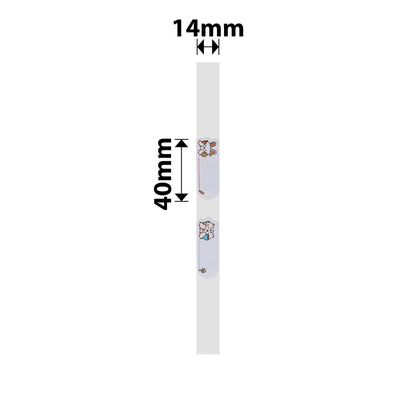 NB417 - NIIMBOT - B18 - EW14*40mm - 150 ETIKETTE PER ROL - BESTUDEER ONTWERP