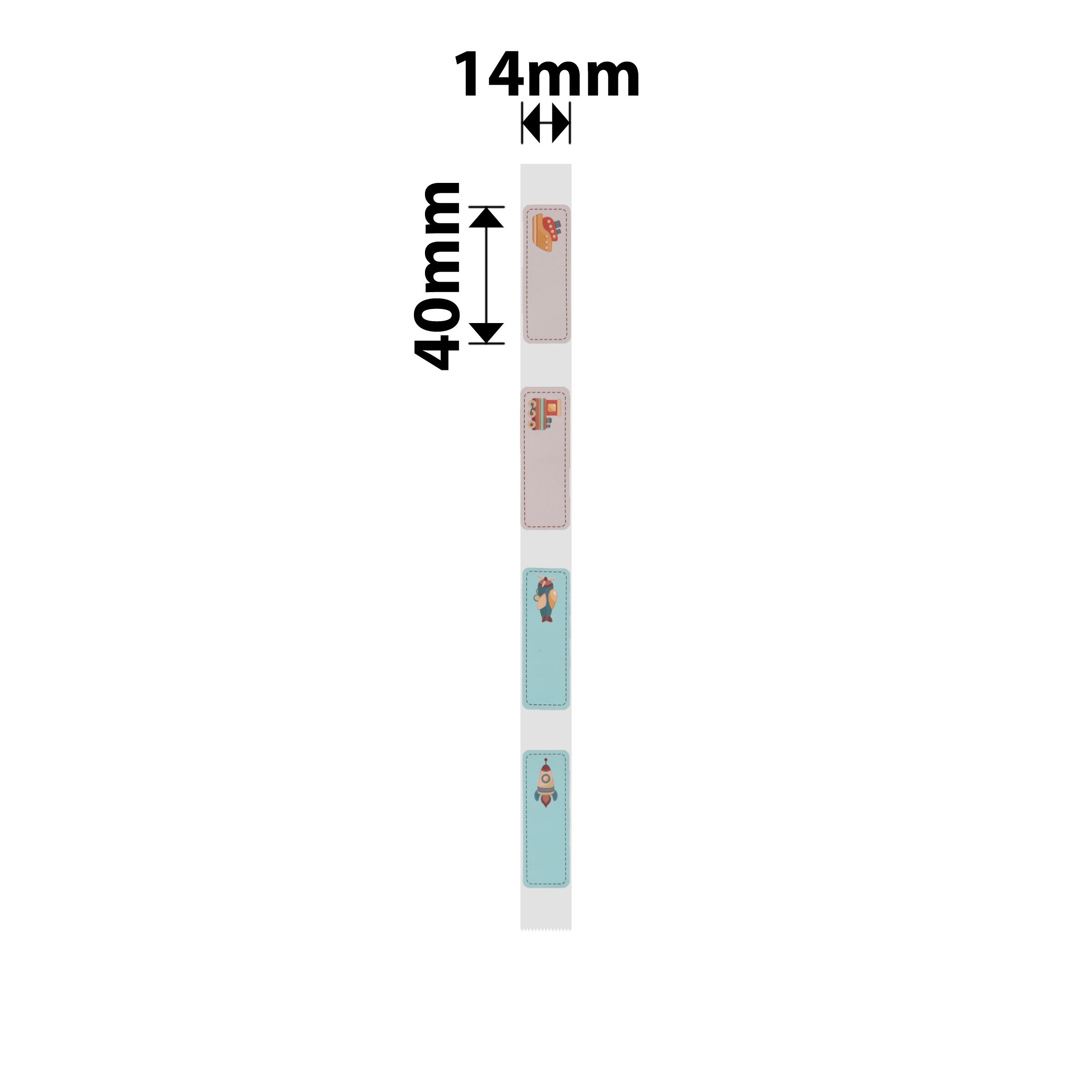 NB419 - NIIMBOT - B18 - EW14*40mm - 150 ETIKETTE PER ROL - KINDERDROOMONTWERP