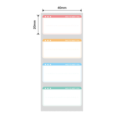 NB420 - NIIMBOT - B18 / N1 - 14X40MM - 150 NICE TO MEET YOU LABELS
