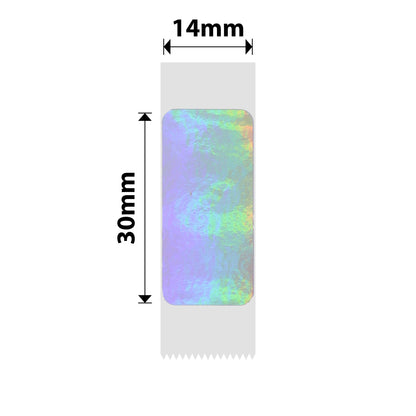 NB428 - NIIMBOT - B18 - EL14*30mm -190 ETIKETTE PER ROL - HOLOGRAM SILWER