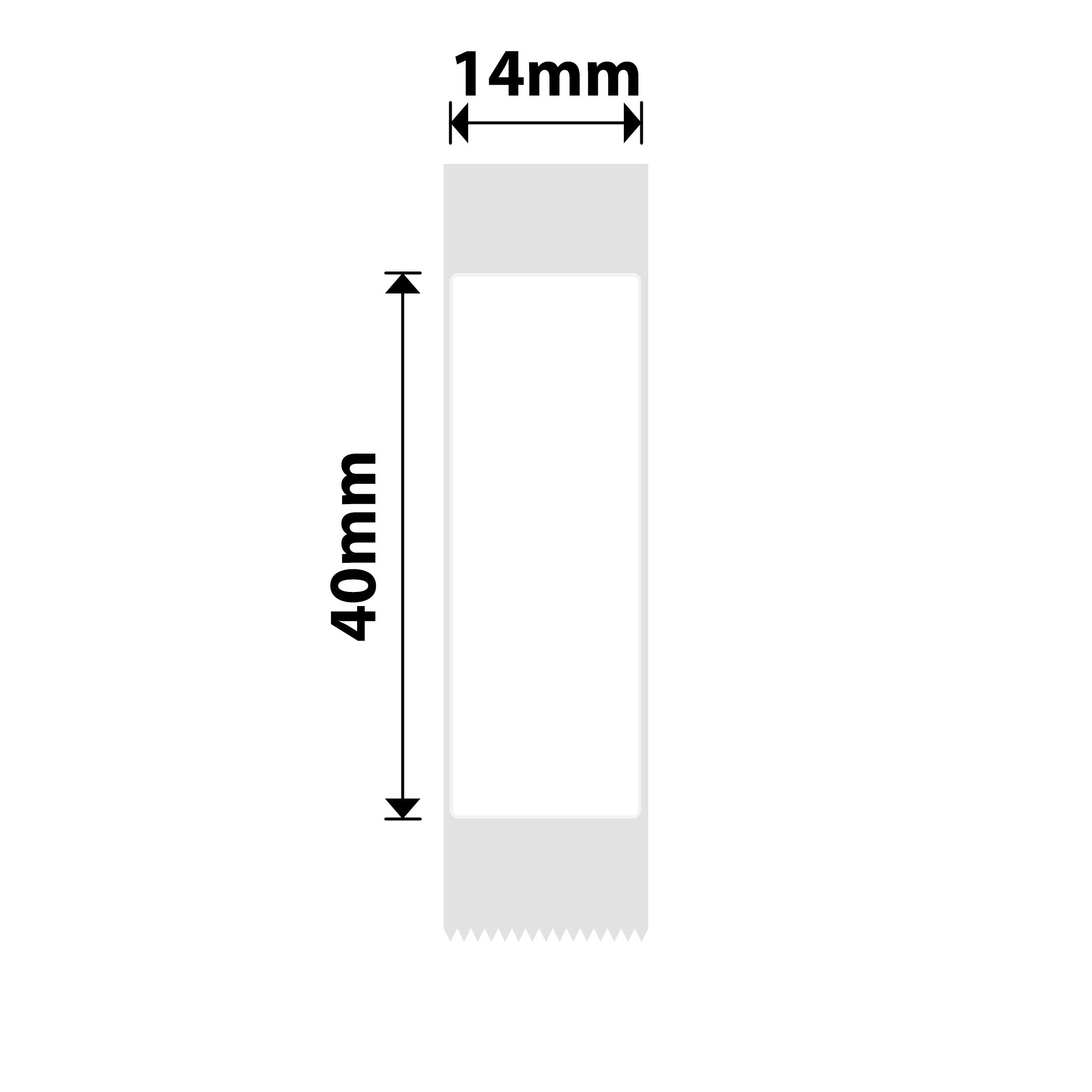 NB431 - NIIMBOT - B18 - PU14*40mm - 80 ETIKETTE PER ROL - ETIKET OP YSTYRK